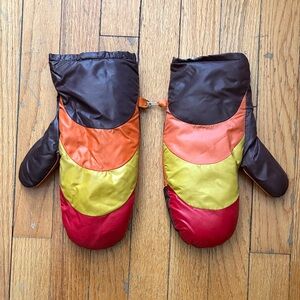 Vintage Striped Mittens